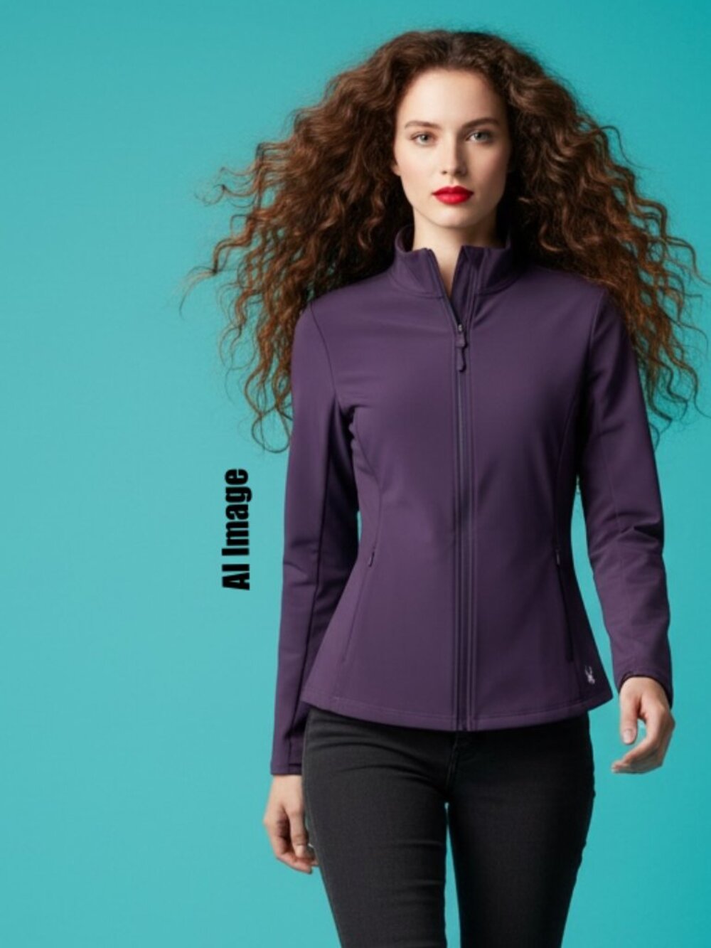 Spyder Active Purple Full Zip Jacket Size M
